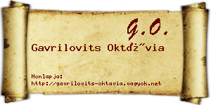 Gavrilovits Oktávia névjegykártya